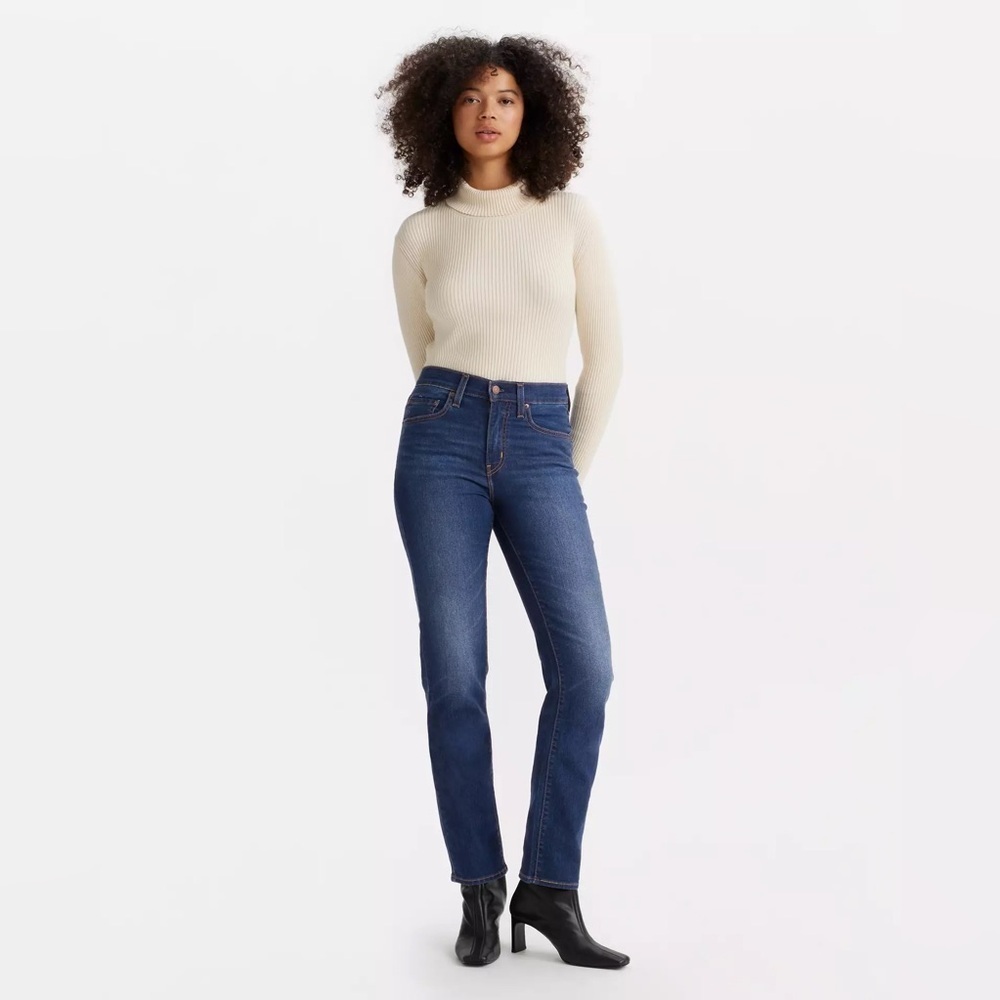 Levi’s 724 High-Rise Straight Jeans Women’s Size 25 Dark Wash Stretch Denim NWT